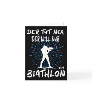 Biathlon Winter Sport Biathlet Funny Biathlon  Card