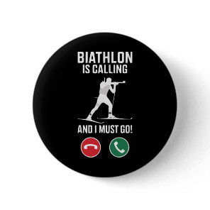 Biathlon Winter Sport Skiing Riffle Shooting Biath Button