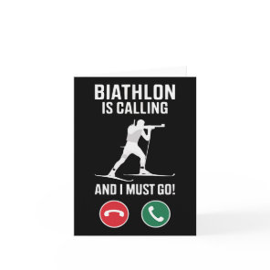 Biathlon Winter Sport Skiing Riffle Shooting Biath Card