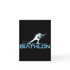 Biathlon Winter Sport Skiing Riffle Shooting Biath Card