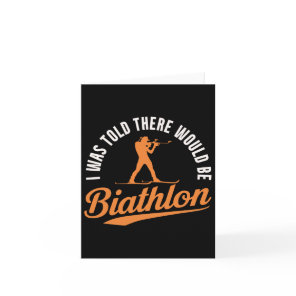 Biathlon Winter Sport Skiing Riffle Shooting Biath Card