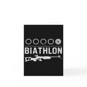 Biathlon Winter Sport Skiing Riffle Shooting Biath Card