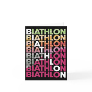 Biathlon Winter Sport Skiing Riffle Shooting Biath Card