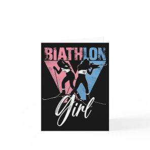 Biathlon Winter Sport Skiing Riffle Shooting Biath Card