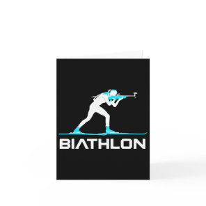 Biathlon Winter Sport Skiing Riffle Shooting Biath Card