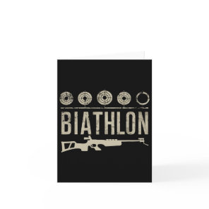 Biathlon Winter Sport Skiing Riffle Shooting Biath Card