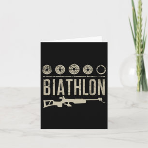 Biathlon Winter Sport Skiing Riffle Shooting Biath Card