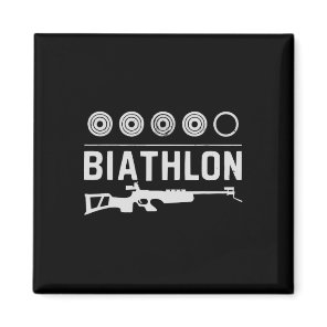 Biathlon Winter Sport Skiing Riffle Shooting Biath Magnet