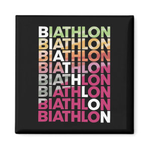 Biathlon Winter Sport Skiing Riffle Shooting Biath Magnet