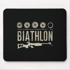 Biathlon Winter Sport Skiing Riffle Shooting Biath Mouse Pad