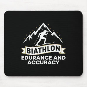 Biathlon Winter Sport Skiing Riffle Shooting Biath Mouse Pad