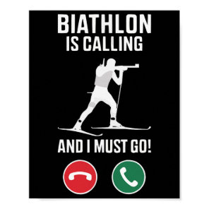 Biathlon Winter Sport Skiing Riffle Shooting Biath Poster