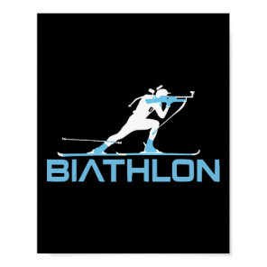 Biathlon Winter Sport Skiing Riffle Shooting Biath Poster