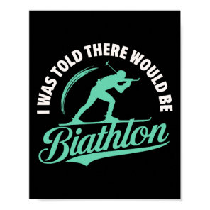 Biathlon Winter Sport Skiing Riffle Shooting Biath Poster