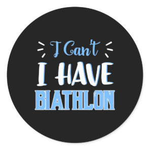 Biathlon Winter Sports Athlete Shooting Player Ski Classic Round Sticker