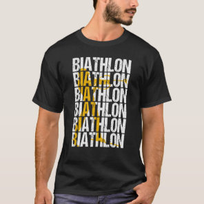 Biathlon winter sports biathlete skier mountain  3 T-Shirt