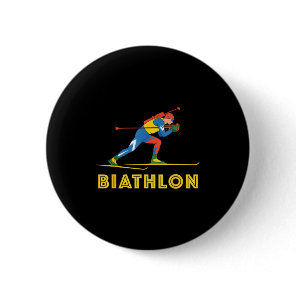 Biathlon winter sports cross country skiing button