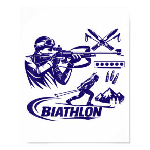 Biathlon winter sports cross country skiing poster