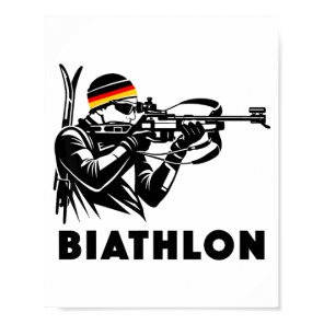 Biathlon winter sports cross country skiing poster
