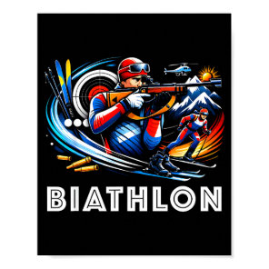 Biathlon winter sports cross country skiing poster