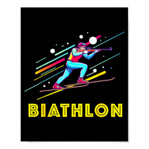 Biathlon winter sports cross country skiing poster
