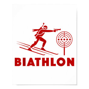Biathlon winter sports cross country skiing poster