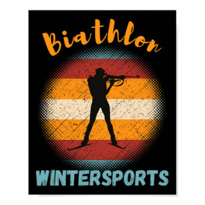 Biathlon Winter Sports Cross-country Skiing Rifle  Poster