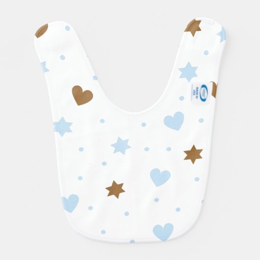 Bib Baby's Boy's 1st Passover Blue/Brown Zazzle