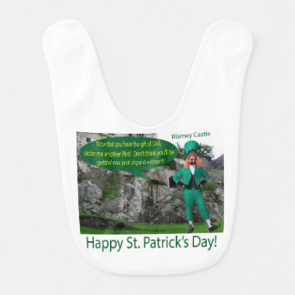 bib. Happy St. Patrick's Day. irish setter/ lepr Baby Bib