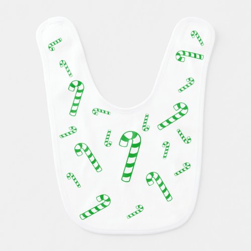 Bib _ Jumbled Green Candy Canes