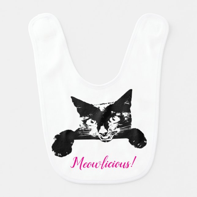 Bib with cat. (Front)
