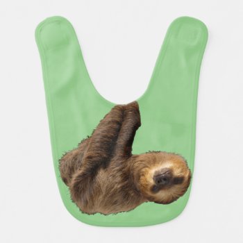 Bib With Sloth Hanging On by Sloths_and_more at Zazzle