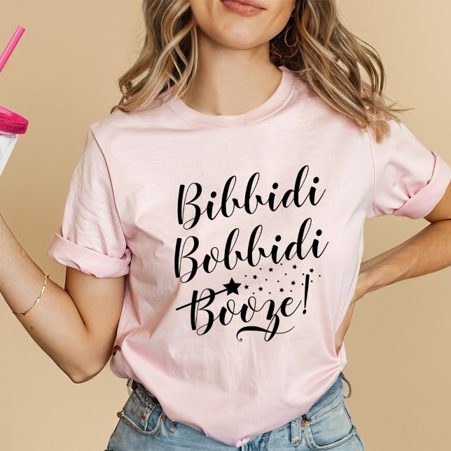 Bibbidi Bobbidi Booze Funny Magical Women's Pink T-Shirt (Creator Uploaded)