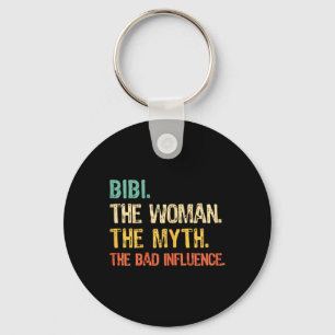 Bibi The Woman The Myth The D Influence Funny Retr Keychain