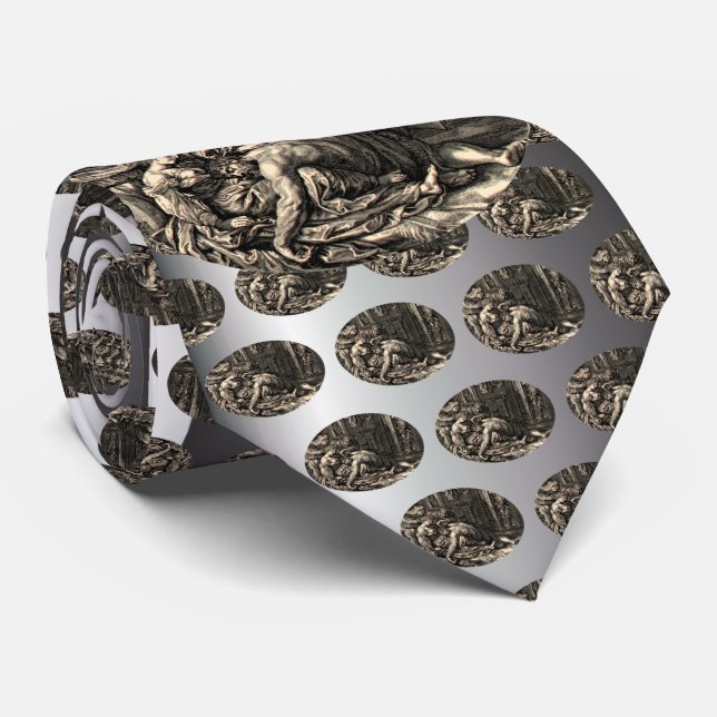 Bibical Samson and Delilah Neck Tie (Rolled)