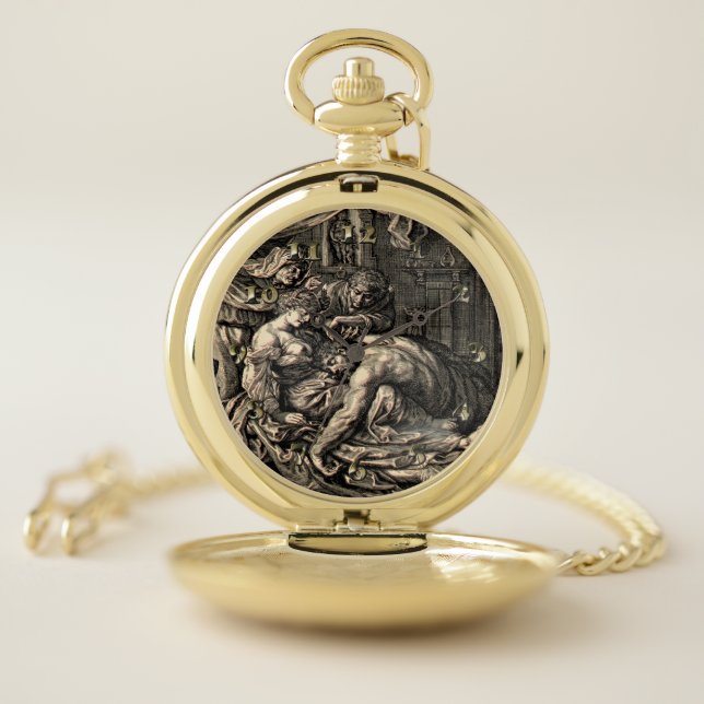 Bibical Samson and Delilah Pocket Watch (Inside)