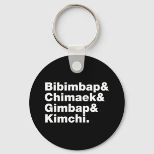 Bibimbap & Chimaek & Gimbap & Kimchi. Korean Foods Keychain