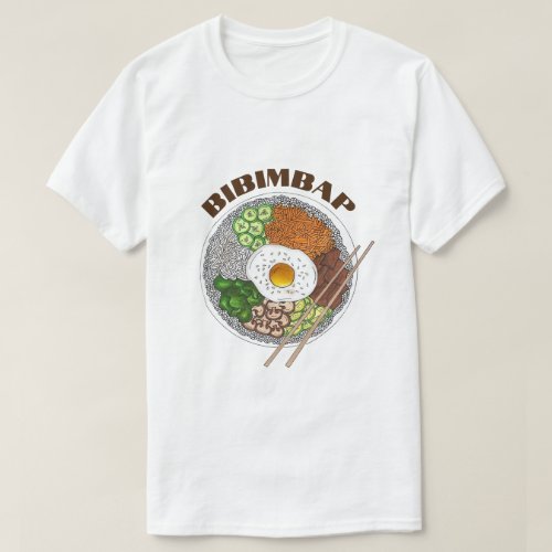 Bibimbap Korean Food Cooking Cuisine Rice Egg Dish T_Shirt