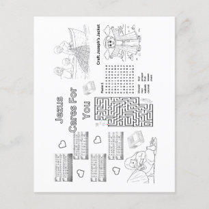 Bible Activities Printable to laminate as placemat Flyer