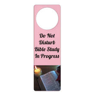 Bible and Candle Bible Study Door Hanger