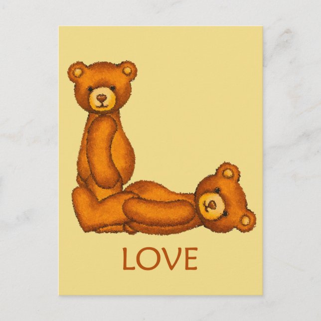 Bible Bears~Love Jehovah~Scripture~Flashcard Postcard (Front)