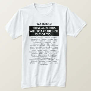 Bible Book List Scare Hell Out Funny Christian T-Shirt