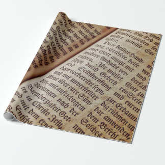 Bible book page writing texture wrapping paper