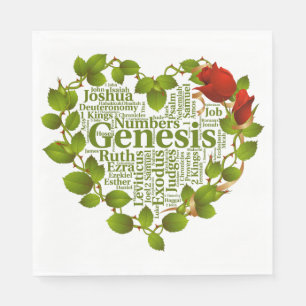 Bible Books Napkins