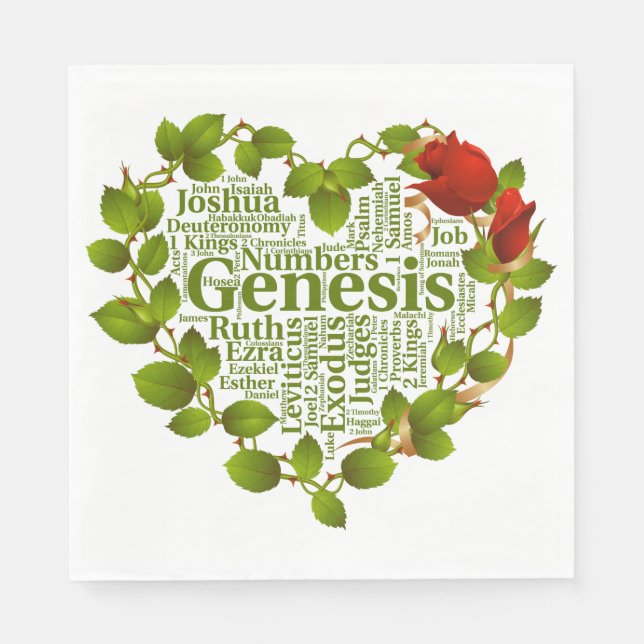 Bible Books Napkins (Front)