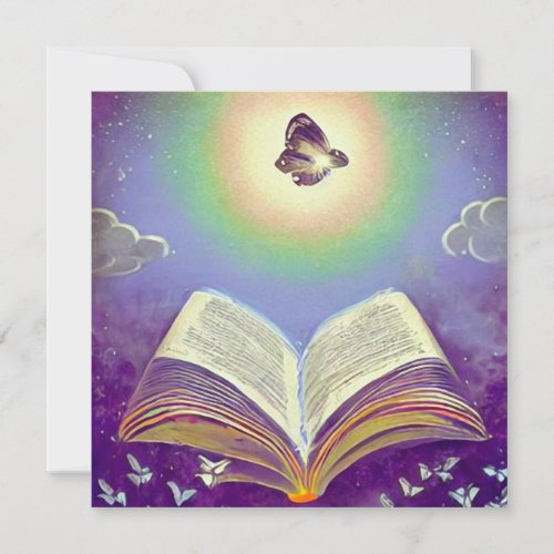 Bible  Butterfly Invitation