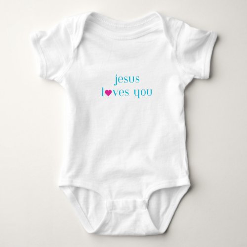 Bible Christian gift idea _ Jesus Loves you Baby Bodysuit