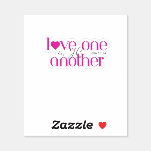 Bible Christian gift idea _ Love one another Sticker
