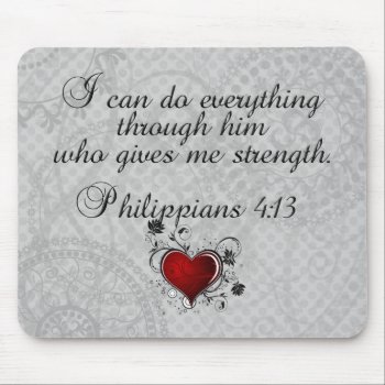 Bible Christian Verse Philippians 4:13 Mouse Pad by Christian_Soldier at Zazzle