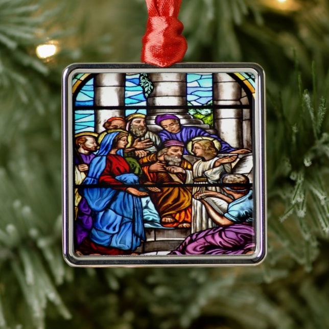 Bible Christmas scenes Metal Ornament (Tree)